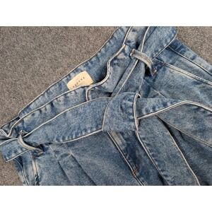 Sezane‎ Austin High Waist Paperbag Trousers Jeans Womens 40 Med Wash Belted